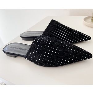 Rebecca Minkoff Sara black with Studs Mule shoe size 38 (8)